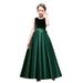 Kids’ Clothing Summer New Small And Medium Children's Dark Green Violin Chorus Dress Girls Piano Performance Dress_voghion.com