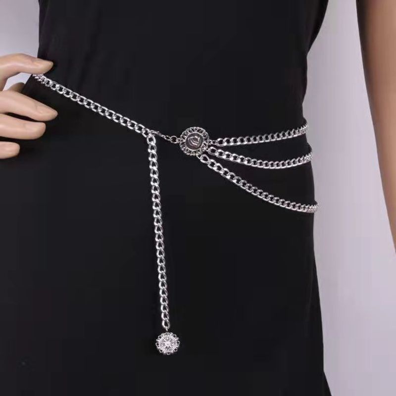 Cadena de cintura con forma de luna de metal para mujer, elegante, para otoño e invierno, para suéter_voghion.com