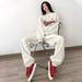 Vintage-Inspired Women's Casual Tracksuit Set - Loose Fit Hoodie & Jogger Pants, Comfortable Polyester Fabric, 3D Print Design, S-XXL (Grey)_voghion.com