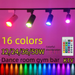 Dance Studio Bar LED Colorful Spotlight Track Light Remote Control Automatic Color Changing 360 Degree Adjustable_voghion.com