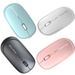 Bluetooth Dual Mode Charging Wireless Macaron Color Mouse Silent Laptop Pink Lady_voghion.com