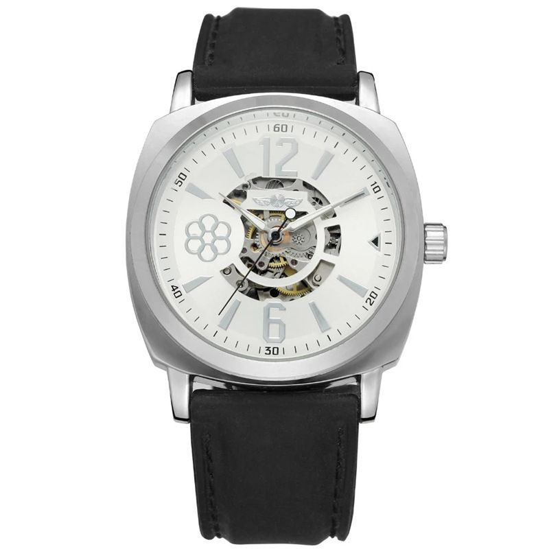 Varm automatisk T-vinnare mekanisk klocka i silikon för män med ihålig bottendesign automatisk mekanisk klocka_voghion.com