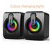 Computer Desktop Speaker Computer Speaker HIFI Stereo Microphone USB Cable Desktop Computer Speaker With LED Light Christmas Gift For Women/Kids/Chi_voghion.com