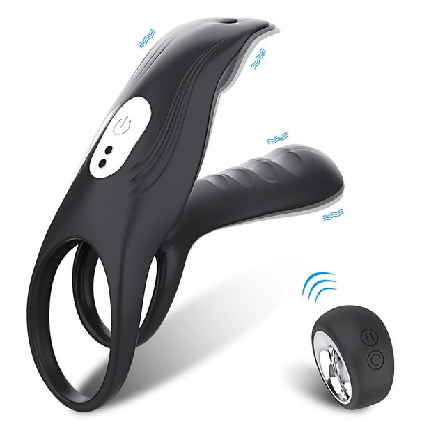 Anello vibrante, vibratore ad anello con 12 modalità di vibrazione e ricaricabile tramite USB, giocattoli sessuali per adulti in silicone per uomini_voghion.com