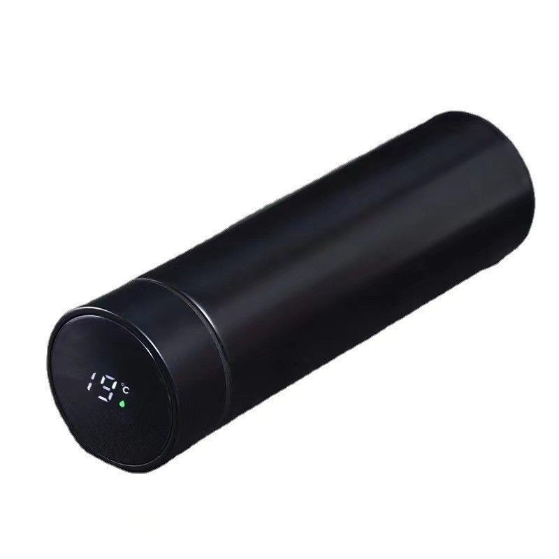 Smart Temp Display Travel Mug, 304 Stainless Steel Vacuum Cup With Tea Infuser, Frosted Flask Gift Set_voghion.com