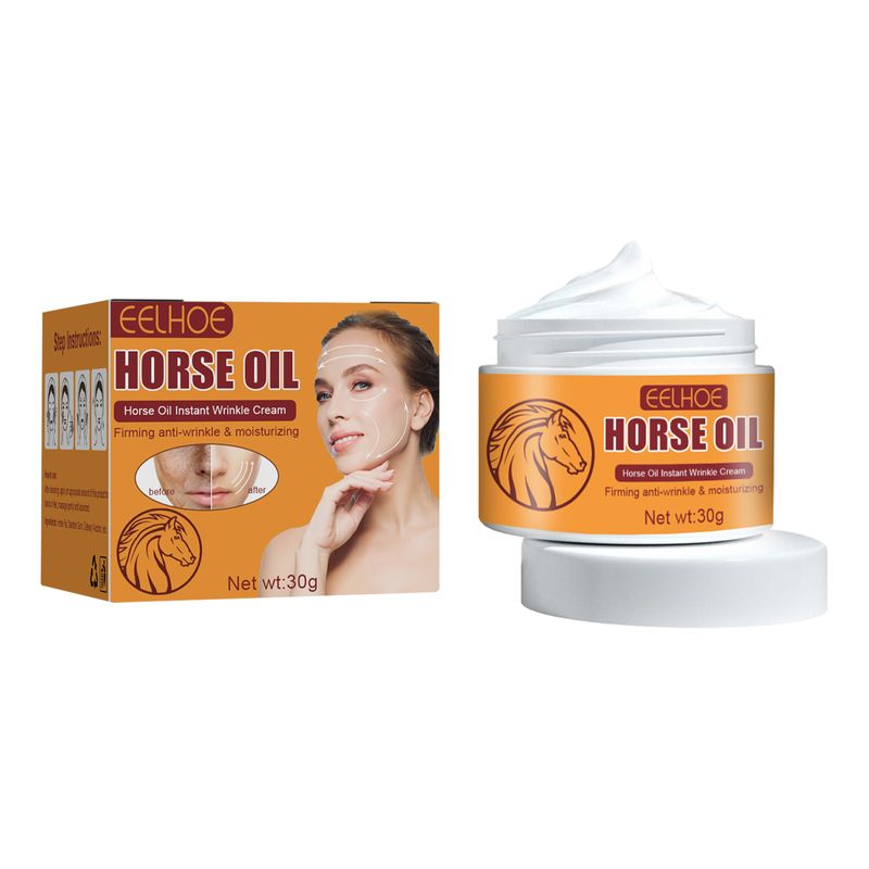 EELHOE Horse Oil Instant Anti Wrinkle face cream Softens skin, reduces tightens fine lines, brightens wrinkles, lightens_voghion.com