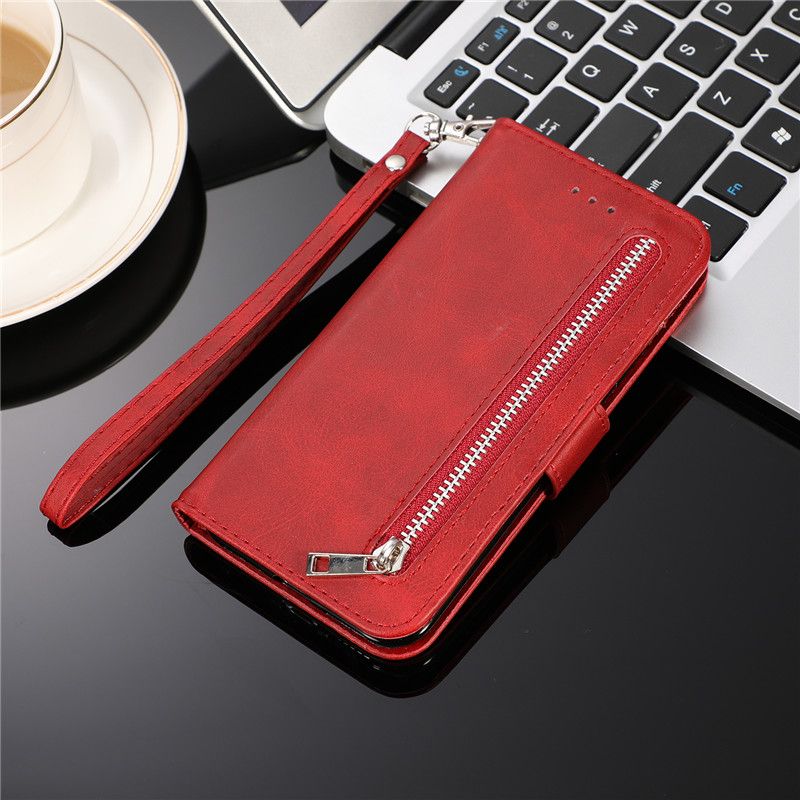 Funda de cuero con cremallera A52 A72 para Samsung Galaxy S22 S21 S20 FE S10 S9 S8 Plus Note 8 9 10 20 Ultra A12 A32 A51 A71 A70 A50_voghion.com