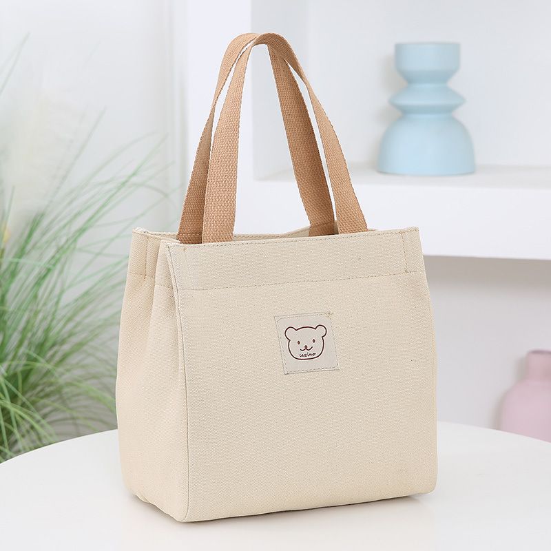 Sac à main seau en toile, fourre-tout, boîte à déjeuner, sac artistique simple pour femme, polyvalent_voghion.com