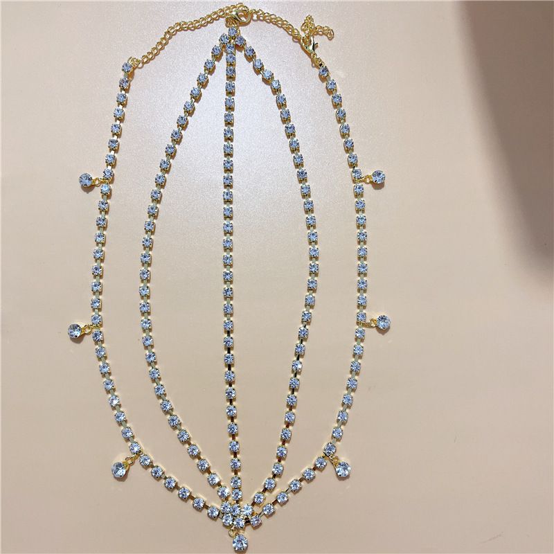 Fashionable accessories, luxurious multi-layer bridal chain, versatile temperament, rhinestone headwear, hair chain_voghion.com