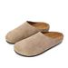 Men's And Women's 2025 New Style Closed-Toe Half Slippers Outdoor Flat Lazy Slip-On Single Shoes_voghion.com