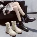 Women's Boots: Stylish Winter Fleece Warm Versatile Casual Martin Boots In Black/White, Free Shipping B29c_voghion.com