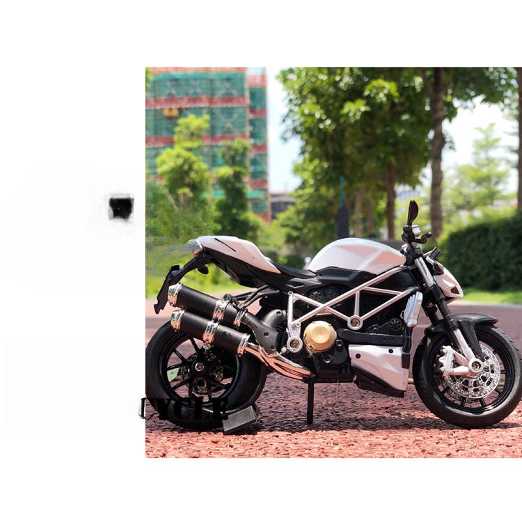 Simulazione di locomotiva in scala 1:12, modello di motocicletta, auto giocattolo per bambini, ornamento per auto, regalo_voghion.com