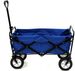 Heavy Duty Steel Frame Collapsible Folding 150 Pound Capacity Outdoor Camping Garden Utility Wagon Yard Cart, Blue_voghion.com
