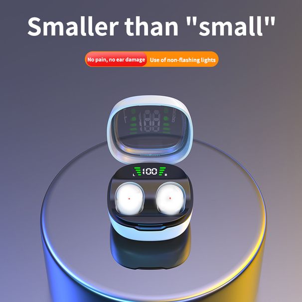 Mini słuchawki bezprzewodowe, niewidoczne, Bluetooth, pojedyncze słuchawki douszne z mikrofonem, 18D, jakość dźwięku, zestaw słuchawkowy do systemu iOS i Androida_voghion.com