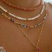 New Bohemian style pearl multi-layer colorful rice collarbone chain color blocked bead stacking necklace_voghion.com