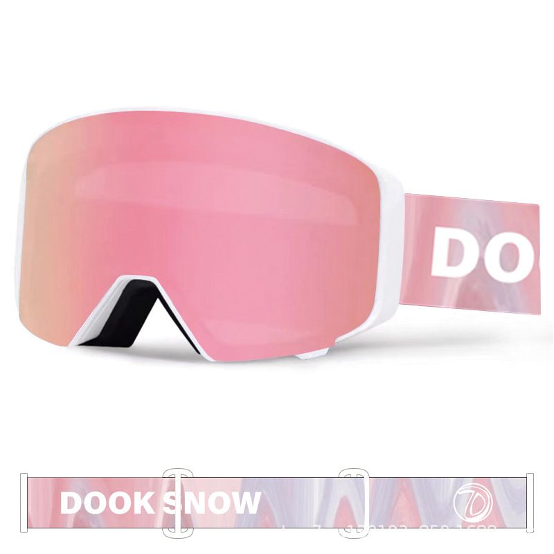 Magnetic Flip Cover For Men And Women, Double Layer Anti-Fog, Breathable, HD, Snap-On Prescription Ski Goggles_voghion.com