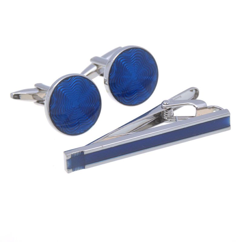 Jiuhui Cufflinks Factory Cufflinks Tie Clip Set Square Cuffs Men Suit Cufflinks_voghion.com