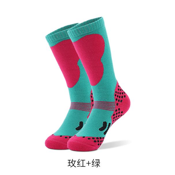 Two Pairs Cotton Socks Children's Ski Socks Thick Terry Bottom Warm Towel Long Tube Deodorant Winter Sports Socks_voghion.com