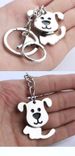 Portachiavi in metallo a forma di cucciolo, simpatico portachiavi mobile, regalo creativo_voghion.com