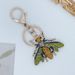 Portachiavi creativo in lega squisita con diamanti intarsiati a forma di ape, accessorio per borsa da donna, ciondolo in metallo, piccolo regalo_voghion.com