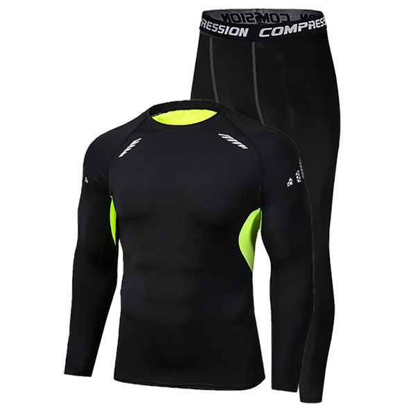 Sports Quick-Dry Men's Tight-Fitting Running Training Fitness High Elastic Sweat-Wicking Breathable Cycling Long Sleeve_voghion.com