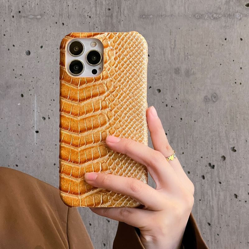 Mobile phone case trendy brands suitable for iPhone12 mobile phone case Apple 13pro max/11 lacquer glitter crocodile protective cover_voghion.com
