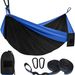 210T Nylon Parachute Fabric Color-Block Ultra-Light Outdoor Camping Single/Double Breathable Strap Rope Hammock_voghion.com