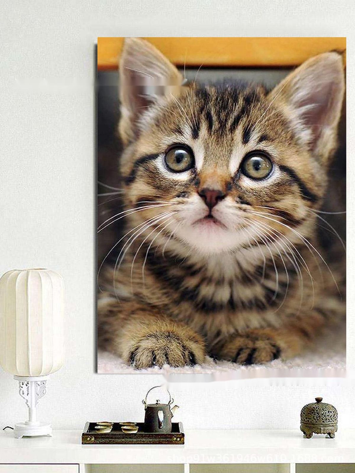 Nouvelle série 5D Animaux Chat Mignon Peinture Décorative Croix Diamant Totale_voghion.com