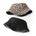 Spring retro simple double-sided leopard print fisherman hat outdoor sports leisure women's sun hat basin hat_voghion.com