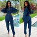 Dameskleding 6969 Fashion Slim Fit Elastische Small Foot Washed Denim Jumpsuit Jumpsuit_voghion.com