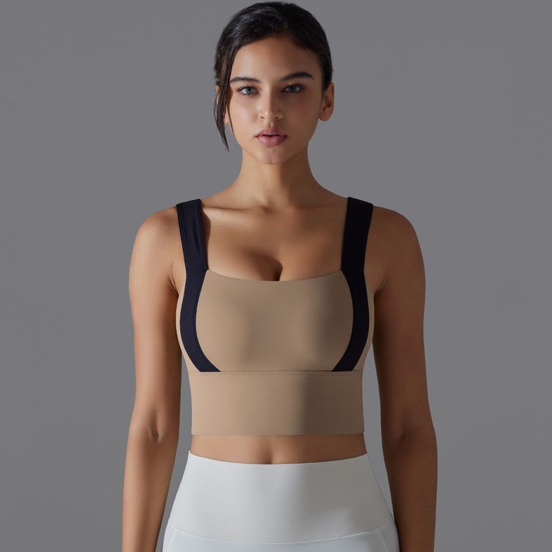 New Double sided Nylon Classic Tight Back Sports Underwear Running Fitness Yoga Clothing Bra for Women_voghion.com