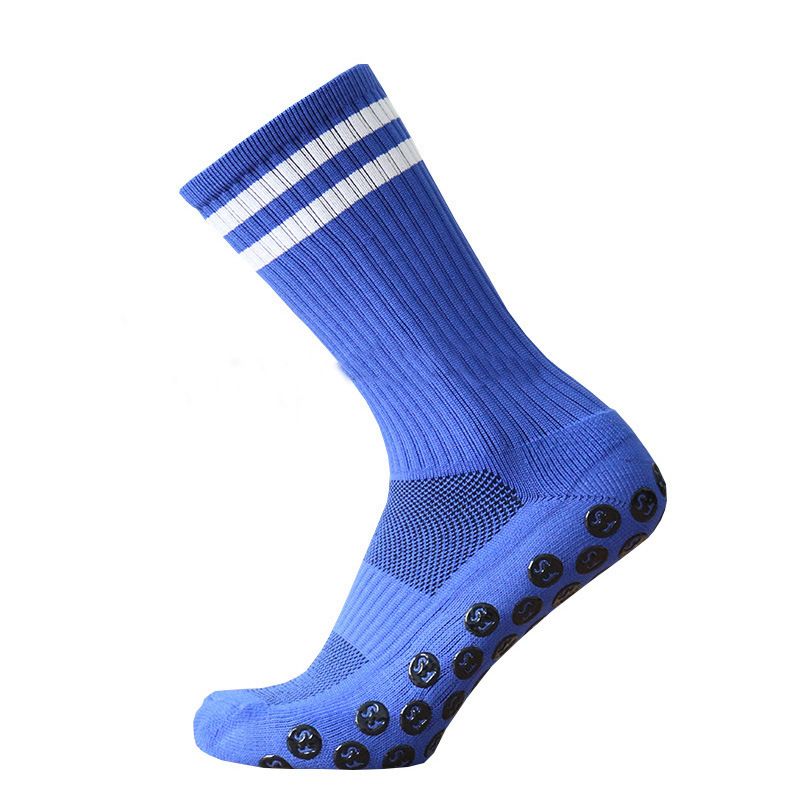 Elite Football Socks With Grip & Breathability – Moisture-Wicking Polyester, Anti-Slip Striped Design For Training & Matches_voghion.com