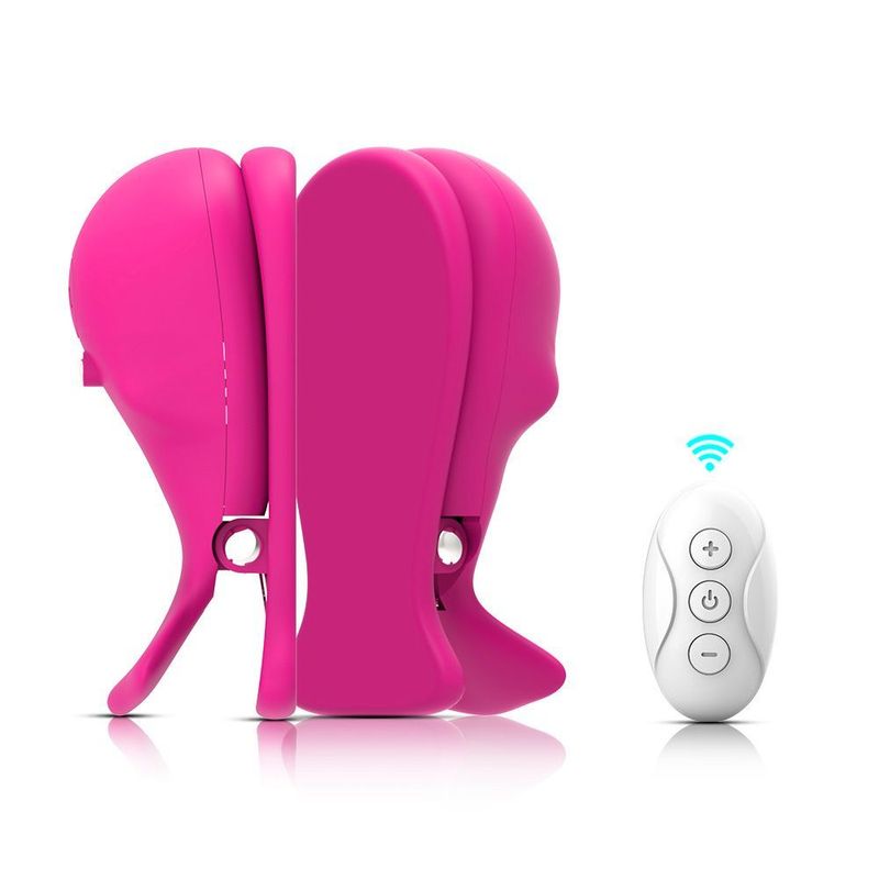 Masseur érotique sans fil pour hommes et femmes, pinces à tétons vibrantes, appareil de flirt pour la poitrine_voghion.com