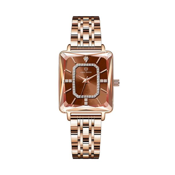 Damklockor Stålbälte Vattentät Damklocka Moderiktig Diamantinfattad klocka Temperament Damklocka Quartzklocka_voghion.com