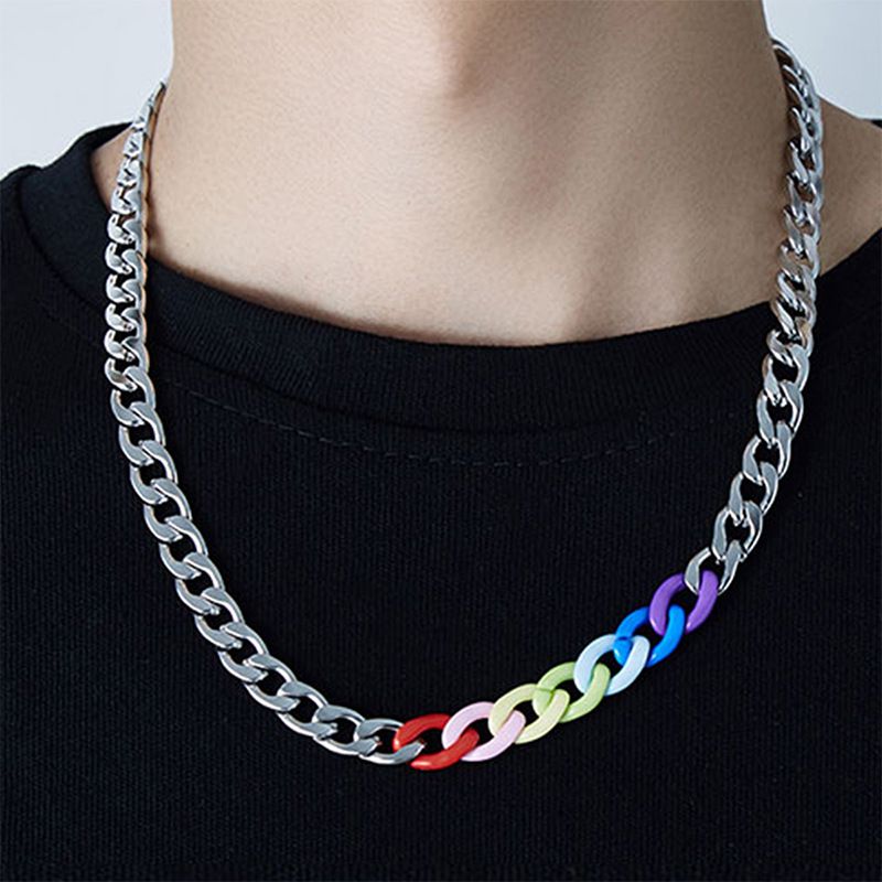 Collana cubana Side NK da uomo con catena in acciaio inossidabile personalizzata, vendita calda_voghion.com