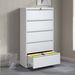 5 Drawer Metal Lateral File Cabinet , White Filing Cabinet with Lock, Lockable File Cabinet for Home Office, Locking Metal File Cabinet for Legal/Lett_voghion.com