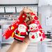Coppia di piccoli regali creativi e squisiti, portachiavi per auto con ciondolo a forma di bambola di Babbo Natale, cartone animato e carino._voghion.com