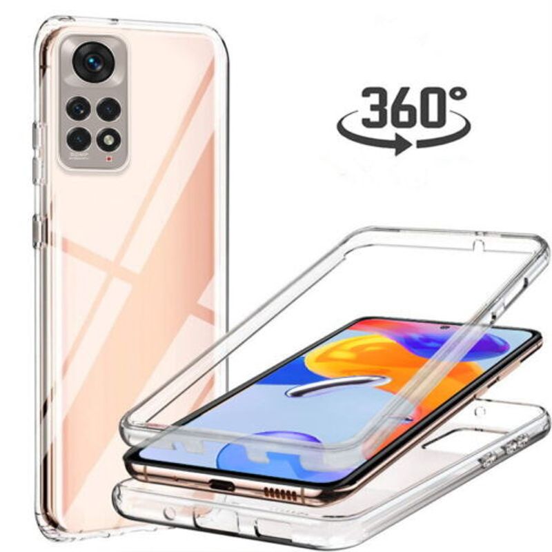 360 Full Body Clear Beschermhoes Voor Xiaomi Redmi Note 11 10 9 8 Pro 11S 9C 9A Mi Poco F3 M4 10T 11T 12T Pro_voghion.com