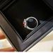Pigeon Blood Ruby Ring For Women, Gold-Plated Inlaid Zirconia Colorful Gemstone Diamond Ring, Elegant Style_voghion.com