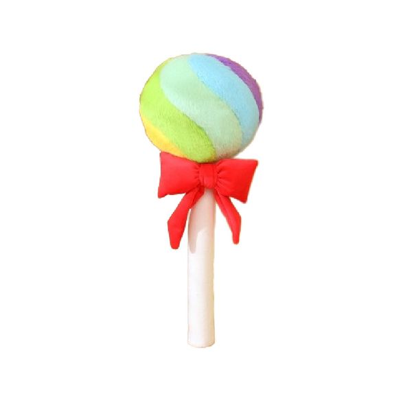 Cuscino di peluche a forma di arcobaleno a forma di palla di caramella per bambini, morbido e coccoloso, regalo di compleanno perfetto per ragazze sognatrici._voghion.com