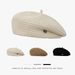 Unisex Solid color pleated styling Beret hat for women light breathable little Bud face painter hat_voghion.com