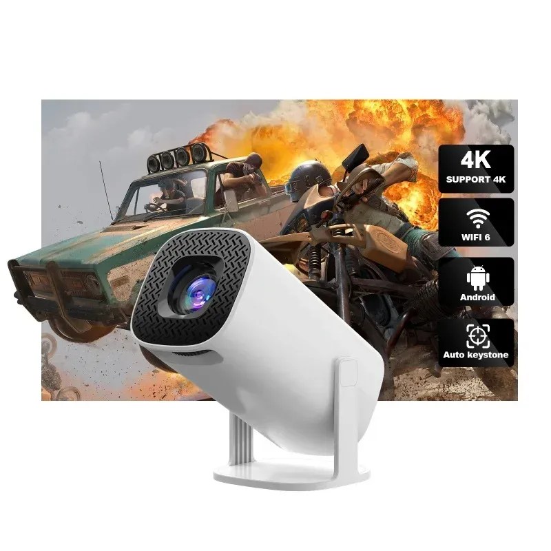 HY300 Upgrade P30 4K 1080P Android 11 Mini Smart Hordozható Projektor WIFI6 USB HDMI Kompatibilis Otthoni Vetítéshez_voghion.com