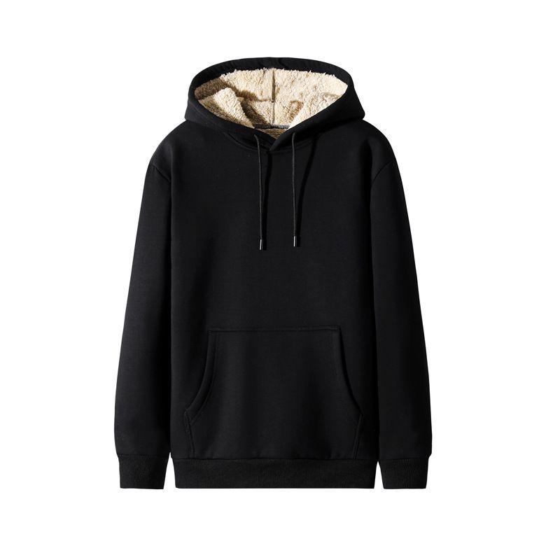 Herren-Kapuzenpullover aus Cord mit Fleecefutter – Euro-Fit-Pullover mit Sherpa-Innenseite für Streetwear und urbanes Layering (S-3XL, Schwarz) – Unisex-Winter-Essential_voghion.com