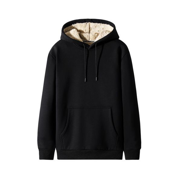 Herren-Kapuzenpullover aus Cord mit Fleecefutter – Euro-Fit-Pullover mit Sherpa-Innenseite für Streetwear und urbanes Layering (S-3XL, Schwarz) – Unisex-Winter-Essential_voghion.com