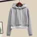 Kleinwüchsige Herbst-Winter-Freizeitmode für Damen, trendige Internet-Berühmtheit, dicker Plüsch-Kapuzenpullover, Sweatshirt_voghion.com