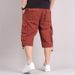Men's Clothing Summer men's multi pocket casual shorts cropped trousers youth workwear shorts pure cotton loose breeches thin shorts_voghion.com