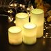 Remote Control LED Flameless Candles Set - White & Cream Shells, 3/4/5/6 Inch, Customizable Printing, Wedding & Home Decor,_voghion.com