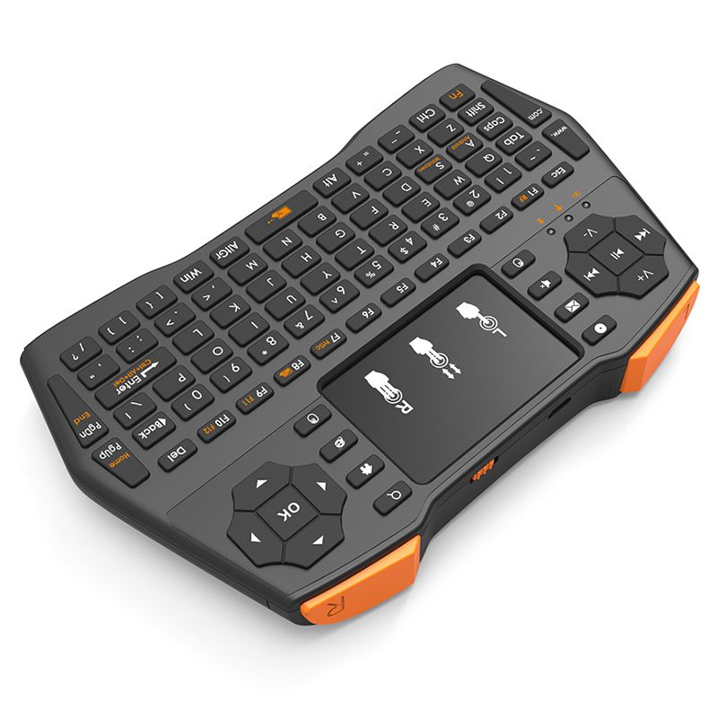 I8 Plus Ingen bakgrundsbelyst 2,4Ghz Trådlöst minitangentbord med pekplatta English Russian Air Mouse Fjärrkontroll för Android Tv_voghion.com