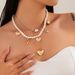 Ozean-Stil Strand Shell Anhänger Neue Künstliche Perle Herz-förmigen Perlen Mode Halskette_voghion.com