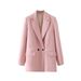 Women's Fashion Temperament Wind Two-button Suit Jacket_voghion.com